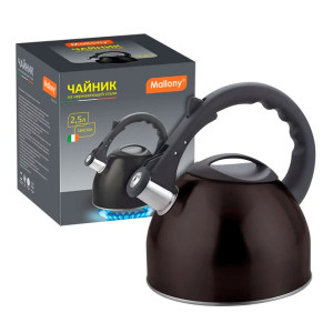 Чайник Mallony MAL-042-N со свистком черный 2.5 л