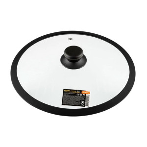 Крышка Mallony Capello 003546 стеклянная с силиконовым ободком 28 см