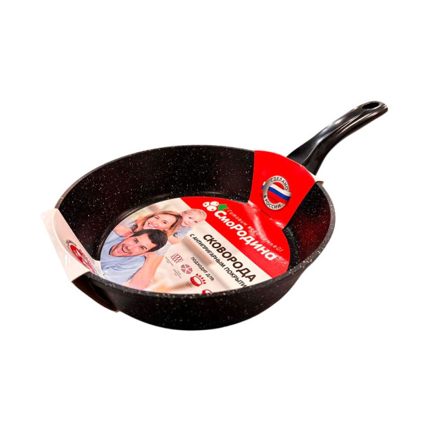 Сковорода СмоРодина СРс9281и пластиковая ручка без крышки 280 мм