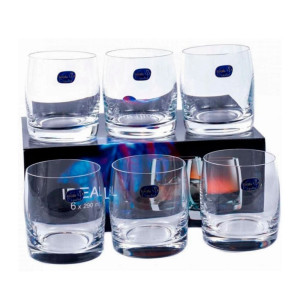 Набор стаканов для виски Bohemia Crystal Ideal 25015/290 стеклянных 290 мл 6 шт
