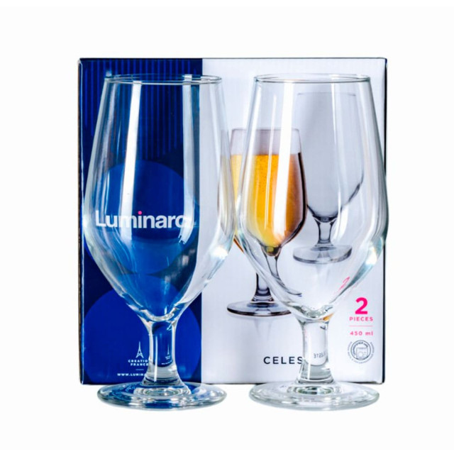 Набор бокалов для пива Luminarc Селест O0599 стеклянных 450 мл 2 шт