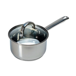 Сотейник Home Line Greta GS-01211-16SP код 200894 из нержавеющей стали со стеклянной крышкой 1.7 л