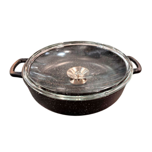 Жаровня Горница ж2832аг литая ручка с крышкой 280*70 мм 3.5 л