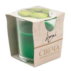 Свеча Lumi Яблоко 5080103 ароматическая стекло