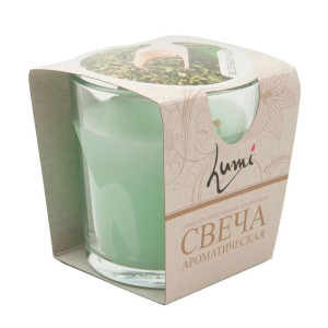Свеча Lumi Зелёный чай 5080109 ароматическая стекло
