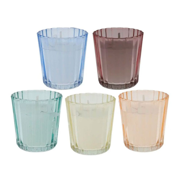 Подсвечник код 954860 стеклянный с ароматизированной свечей 5.5*6 см