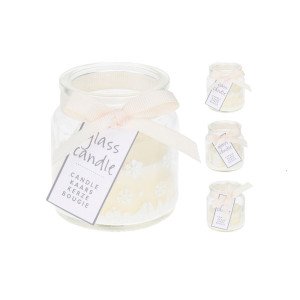 Свеча новогодняя 916229 в стеклянном подсвечнике 6*6.5 см