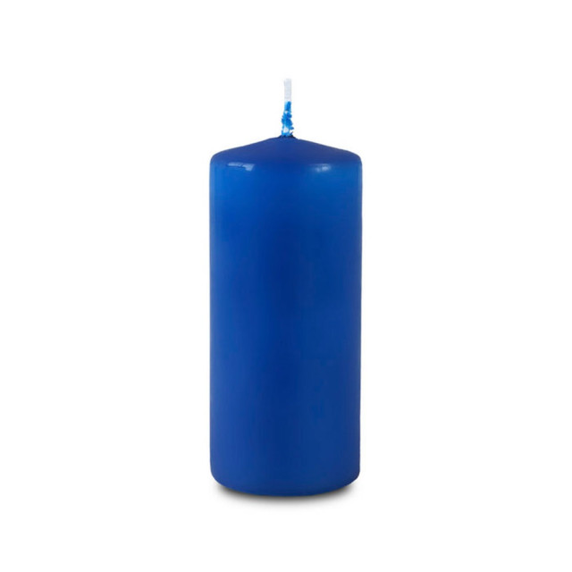 Свеча - цилиндр Омский свечной завод Лаванда ароматическая 4*9 см синяя