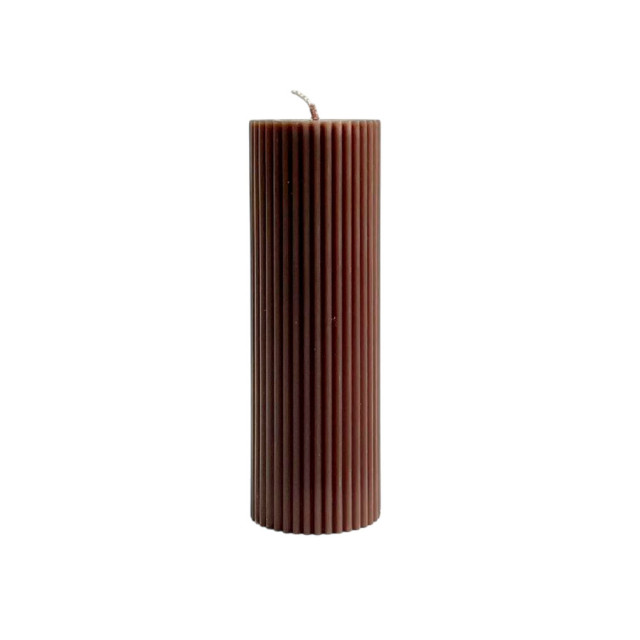 Свеча Candlemint СПР15006 пеньковая рифленая 15*5 см 250 г шоколадный
