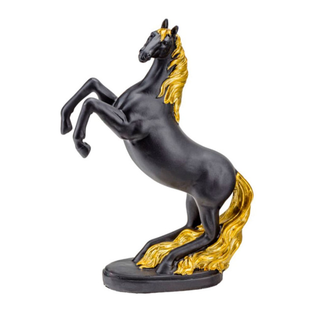 Статуэтка Конь черный 30802075 код 293407 полистоун 6.7*19.5*28 см