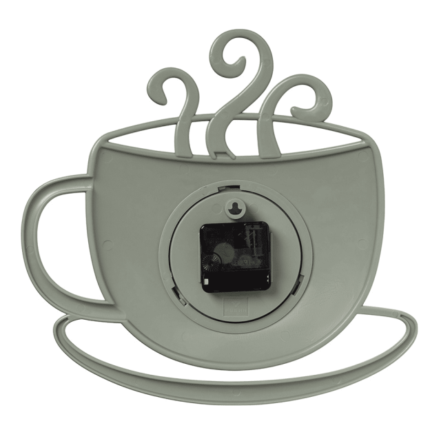 Часы настенные Рубин 3434-1024W чашка с дымком оливковый 31.5*30.5*4.5 см