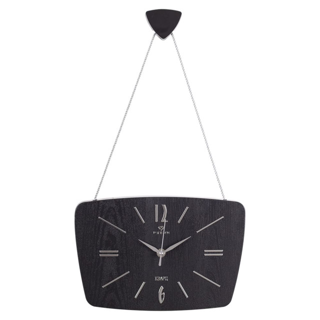 Часы настенные Рубин 2618-001 Ретро черные с серебром 27*18*2 см см