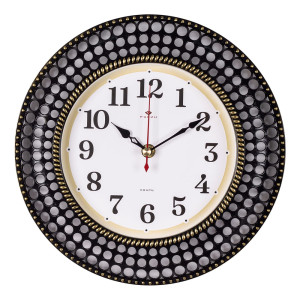 Часы настенные Рубин 2917-002 черный с золотом 29 см