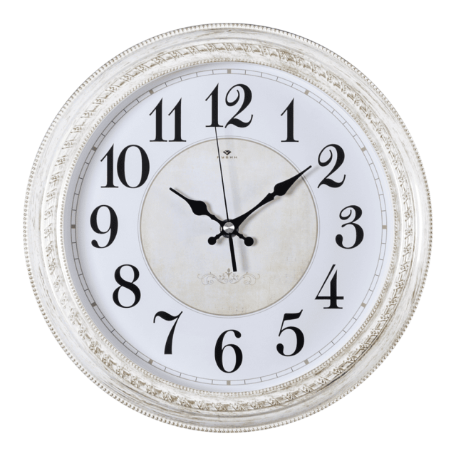 Часы настенные Рубин 2950-107 белый с золотом 28.5 см