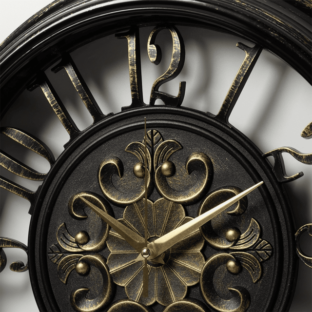 Часы настенные Рубин 3526-003 черные с патиной 35 см