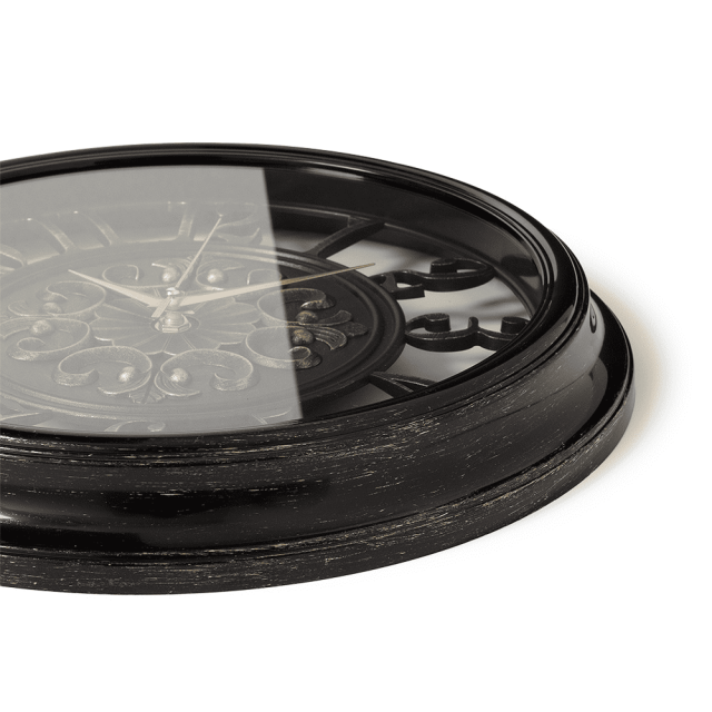 Часы настенные Рубин 3526-003 черные с патиной 35 см