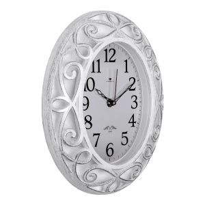 Часы настенные Рубин 3126-001 белый с серебром 31*26*4.5 см