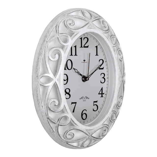 Часы настенные Рубин 3126-001 белый с серебром 31*26*4.5 см