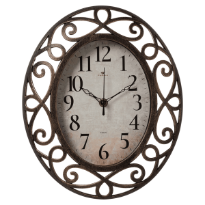 Часы настенные Рубин 3129-002 черный с бронзой 31*26*4.5 см