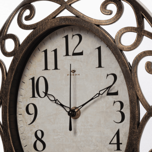 Часы настенные Рубин 3129-002 черный с бронзой 31*26*4.5 см