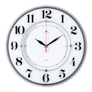 Часы настенные Рубин 3434-1024W белые 34 см
