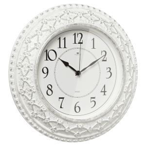 Часы настенные Рубин 3825-006 белые с серебром 37.5 см