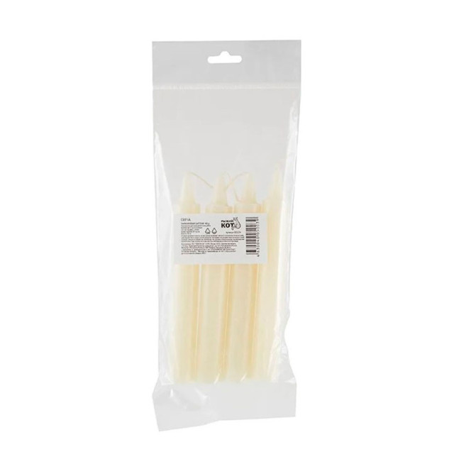 Свечи хозяйственные Рыжий Кот 005534 40 г 15*2.2*2.2 см белые 4 шт