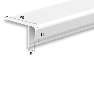 Профиль F для панелей Ideal Ламини 8 мм белый глянец 3 м