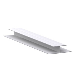 Профиль стыковочный Ideal Ламини 001-G 8 мм для панелей белый глянец 3 м