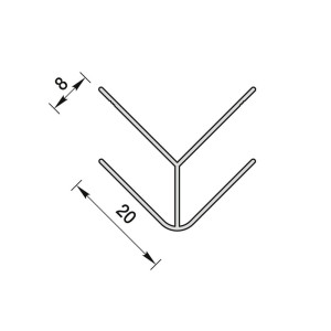 Угол наружный Ideal Ламини 551 8 мм для панелей цемент 3 м