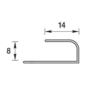 Профиль L для панелей Ideal Ламини 8 мм 551 Цемент 2.7 м