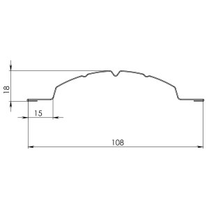 Штакетник Скайпрофиль Европланка-Ислочь 108-Пэ-RAL7024 1.2 м
