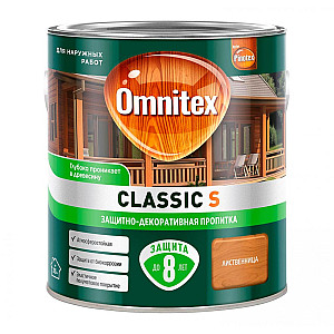 Защитно-декоративная пропитка Omnitex Classic S лиственница 2.5 л