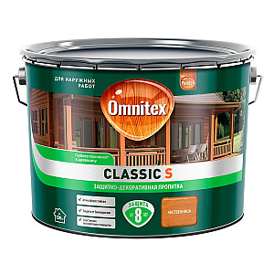 Защитно-декоративная пропитка Omnitex Classic S лиственница 9 л