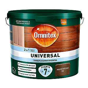 Пропитка для дерева Omnitex Universal 2 в 1 индонезийский тик 2.5 л