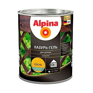 Лазурь-гель для дерева Alpina шелковисто-матовая сосна 2 л
