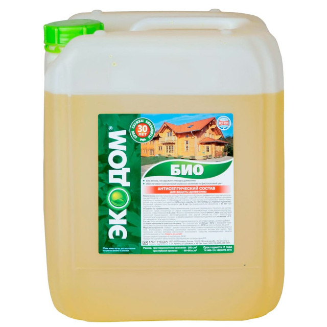 Антисептик Экодом Био для защиты древесины 10 л
