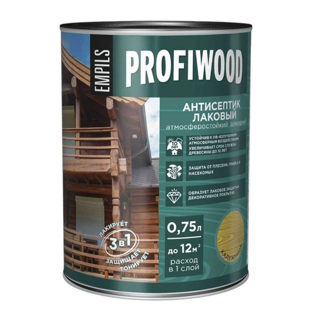 Антисептик Profiwood лаковый тонирующий калужница 0.75 л
