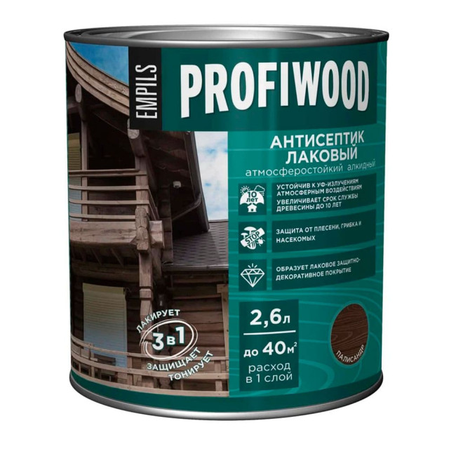 Антисептик Profiwood лаковый тонирующий палисандр 2.6 л