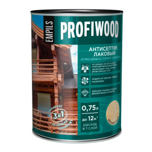 Антисептик Profiwood лаковый тонирующий бесцветный 0.75 л
