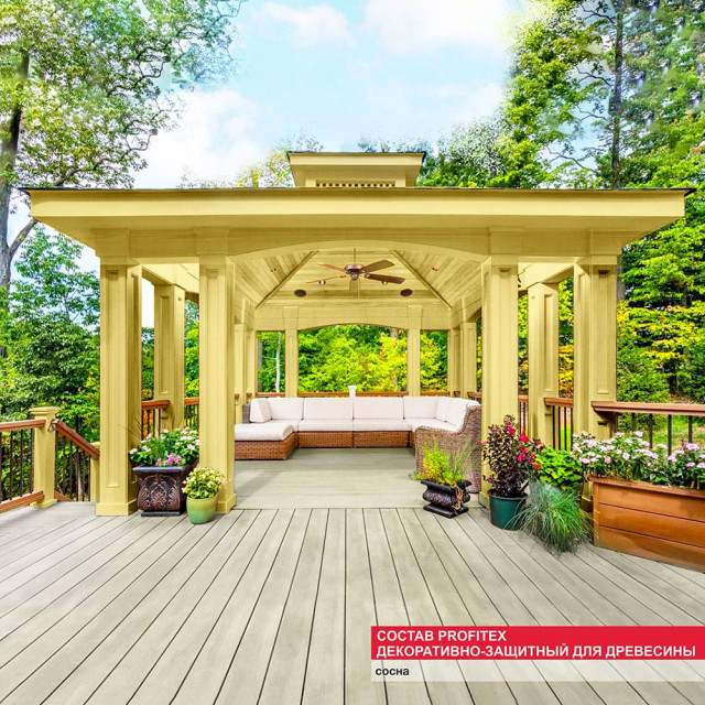 Состав декоративно-защитный MAV Profitex для древесины сосна 1 л