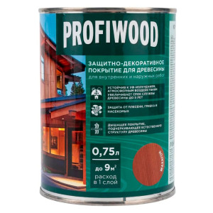 Защитно-декоративное покрытие для древесины Profiwood махагон 0.75 л