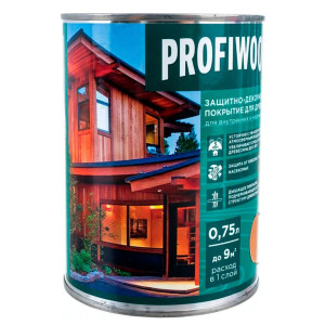 Защитно-декоративное покрытие для древесины Profiwood тик 0.75 л