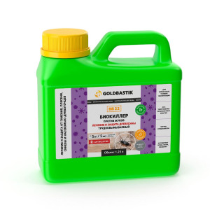 Антисептик Goldbastik Биокиллер BB 22 против жуков лечение и защита древесины 1.25 л