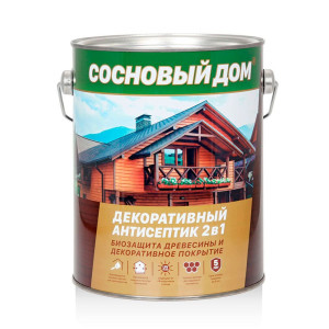 Антисептик декоративный Сосновый Дом 2 в 1 орегон 2.7 л