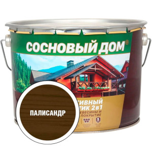 Антисептик декоративный Сосновый Дом 2 в 1 палисандр 9 л