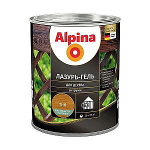 Лазурь-гель для дерева Alpina шелковисто-матовая тик 2 л