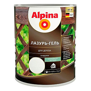 Лазурь-гель для дерева Alpina 948107435 шелковисто-матовая белая 0.75 л