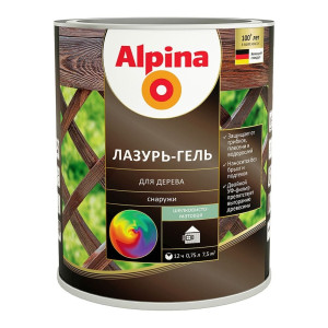 Лазурь-гель для дерева Alpina 948107439 шелковисто-матовая палисандр 0.75 л