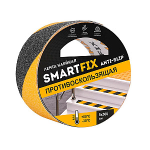 Лента противоскользящая SmartFix ANTI-SLIP клейкая 50 мм*5 м черно-желтая